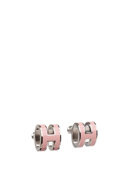 [Liorra]MINI POP H SILVER EARRINGS PINK