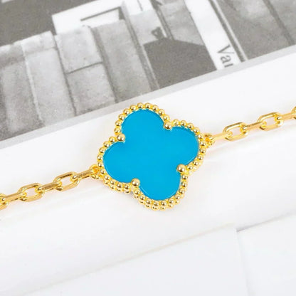 [Liorra] CLOVER 5 MOTIF TURQUOISE BRACELET COLLECTION
