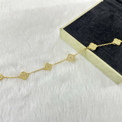 [Liorra]CLOVER 6 MOTIF DIAMOND BRACELET