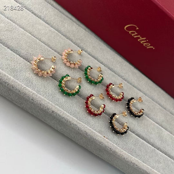 [Liorra]NEW COLORED GEMSTONE COLLECTION SMALL HOOP EARRINGS