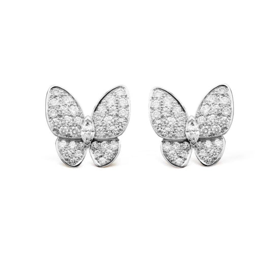 [Liorra]BUTTERFLY ALL DIAMOND EARRINGS