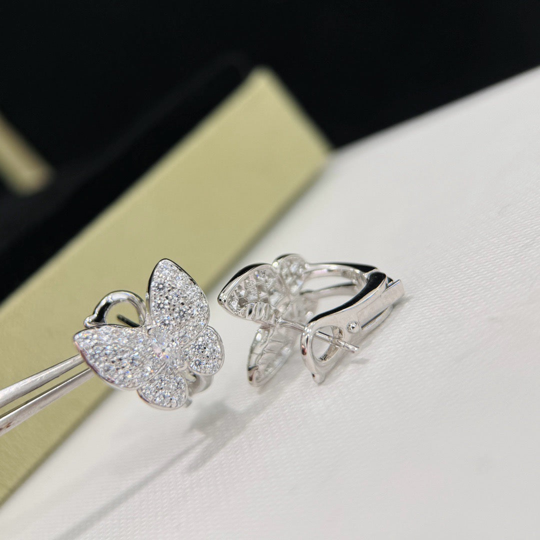 [Liorra]BUTTERFLY ALL DIAMOND EARRINGS