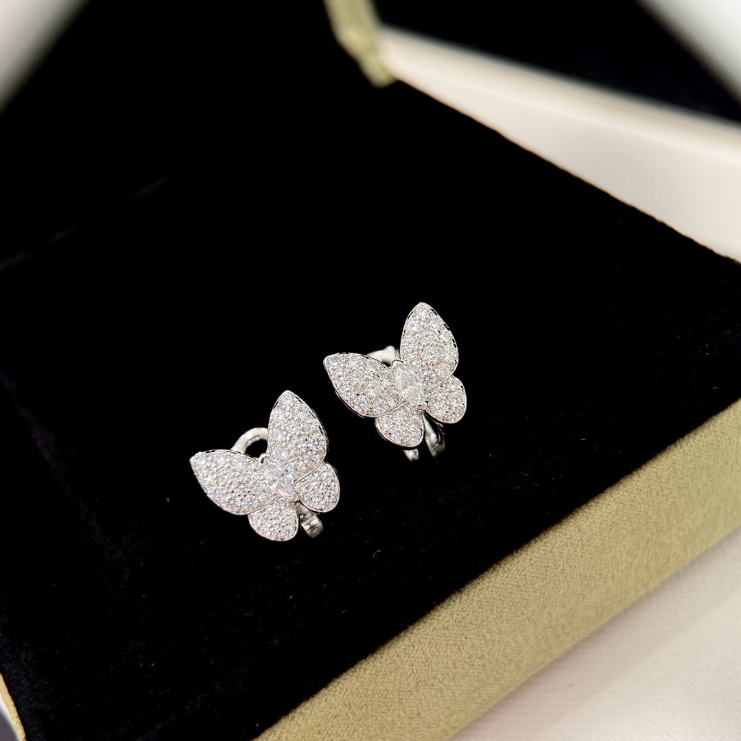 [Liorra]BUTTERFLY ALL DIAMOND EARRINGS
