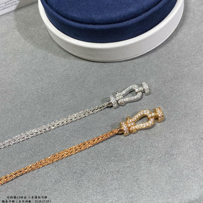 [Liorra]FORCE SMALL HORSESHOE  DIAMOND CHAIN ROPE BRACELET