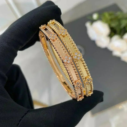 [Liorra]CLOVER BRACELET 4MM DIAMONDS