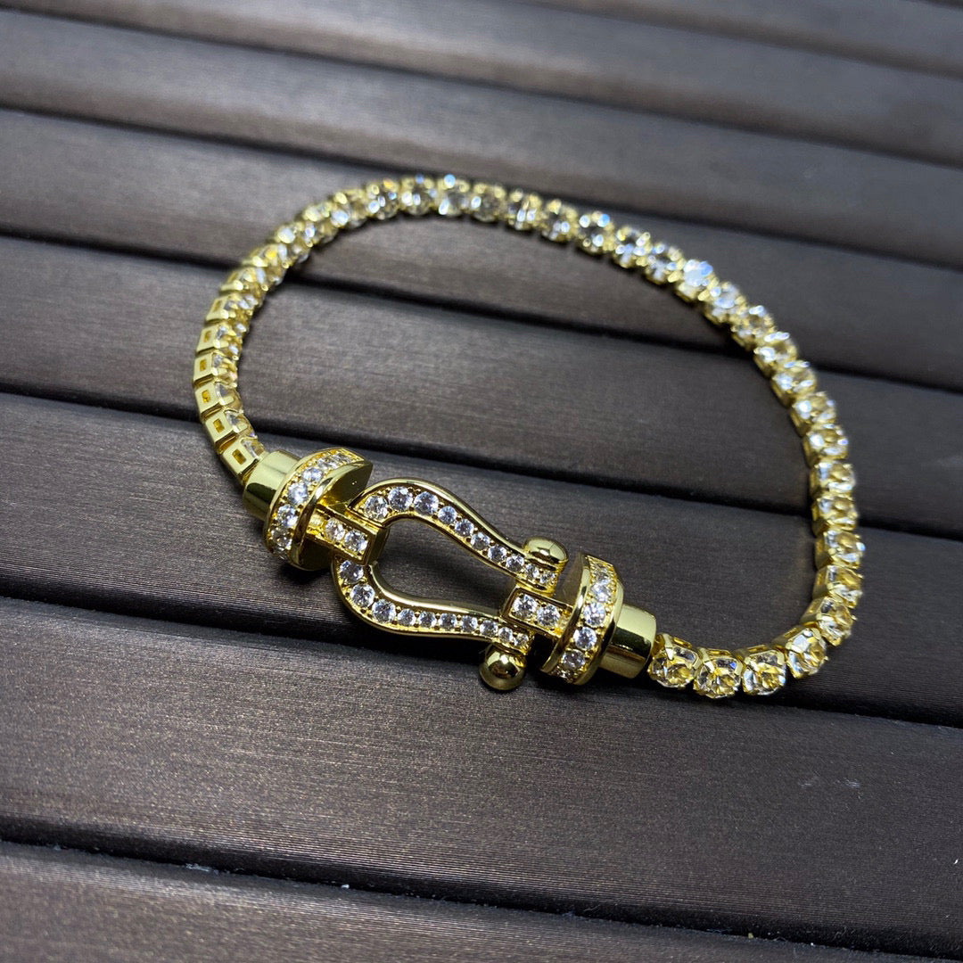[Liorra]FORCE  HORSESHOE  DIAMOND TENNIS BRACELET