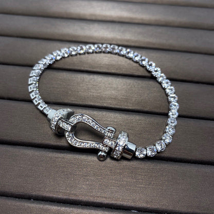 [Liorra]FORCE  HORSESHOE  DIAMOND TENNIS BRACELET