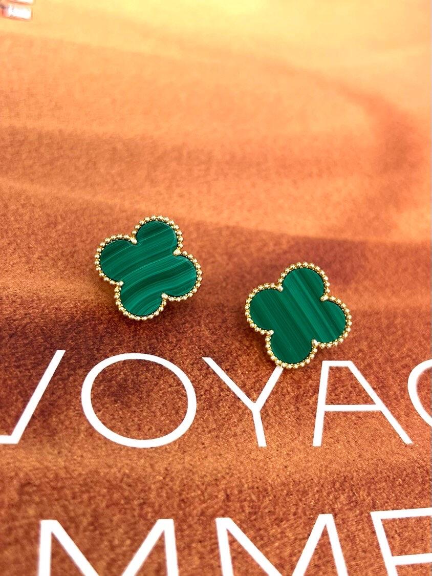 [Liorra] CLOVER LARGE (20mm) 1 MOTIFS GREENER MOP STUD EARRINGS