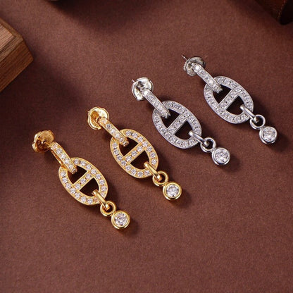 [Liorra]HM CHAINE DIAMOND EARRINGS