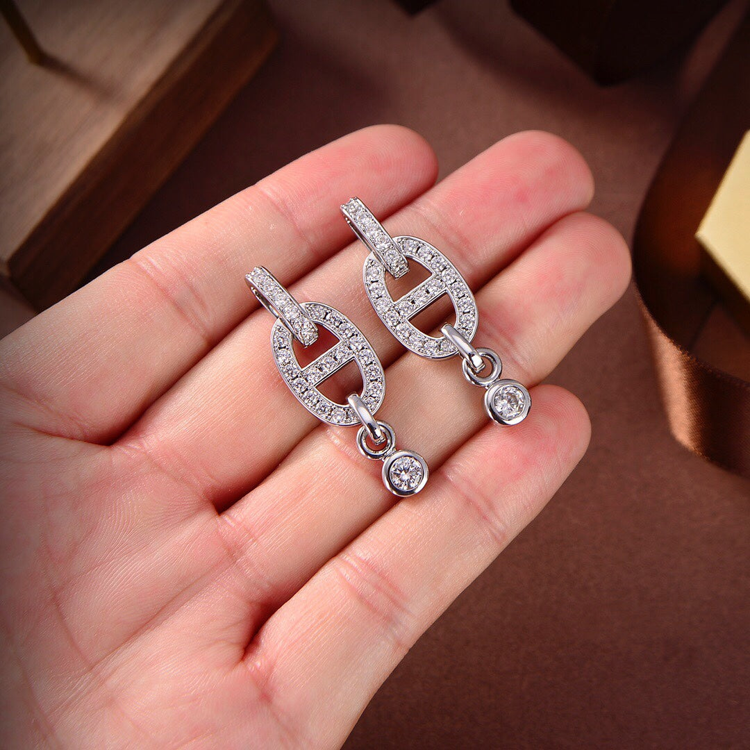 [Liorra]HM CHAINE DIAMOND EARRINGS