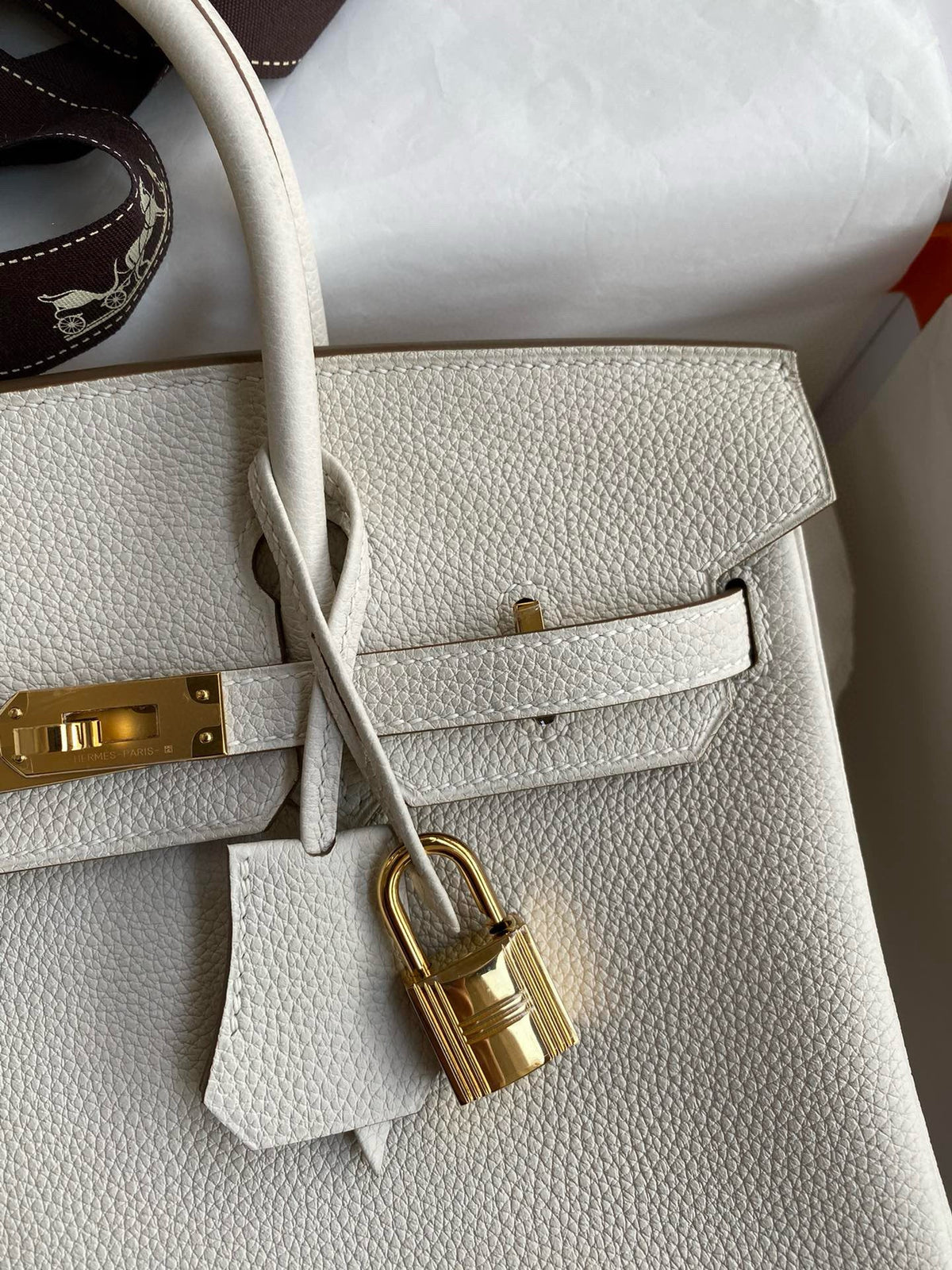 HM BIRKIN 25CM CREAM TOGO LEATHER GOLD HARDWARE