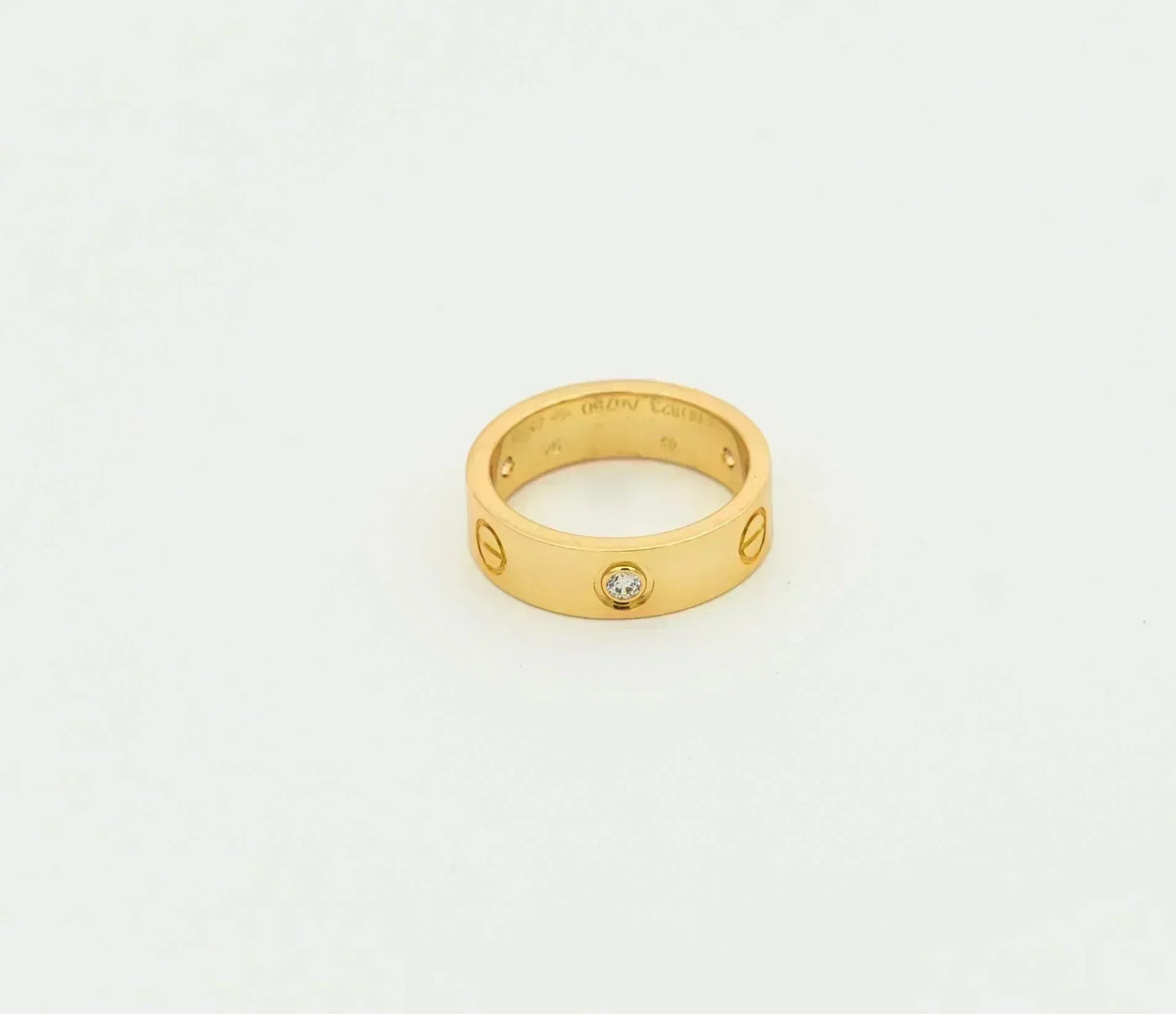 [Liorra]LOVE RING 5.5MM 3 DIAMONDS GOLD
