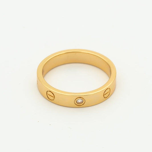 [Liorra]LOVE RING 4MM 1 DIAMOND PINK GOLD