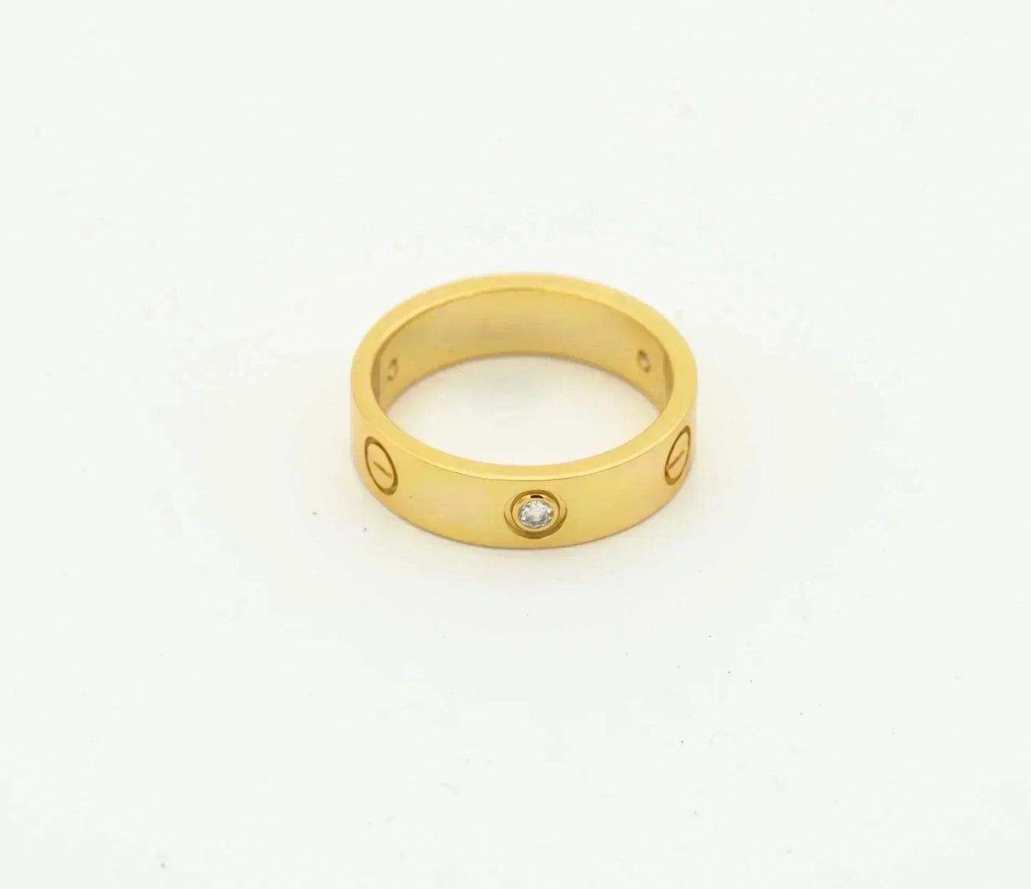 [Liorra]LOVE RING 4MM 1 DIAMOND GOLD