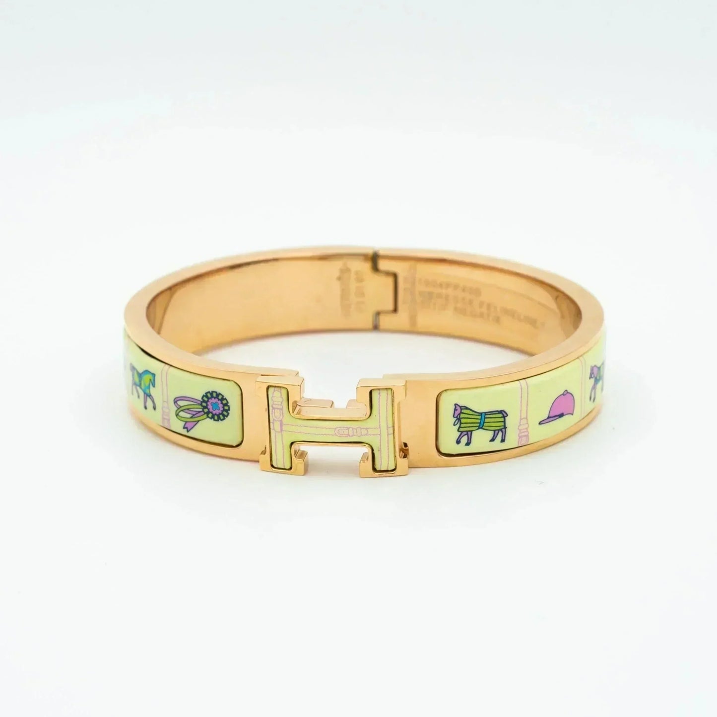 [Liorra]H PINK GOLD BRACELET CREAM CERAMIC