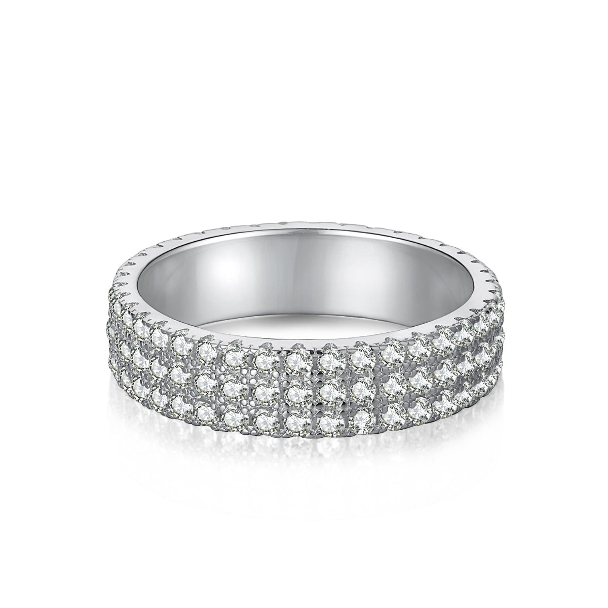 [Tonmkive Jewelry]Dainty Round Cut Tennis Ring