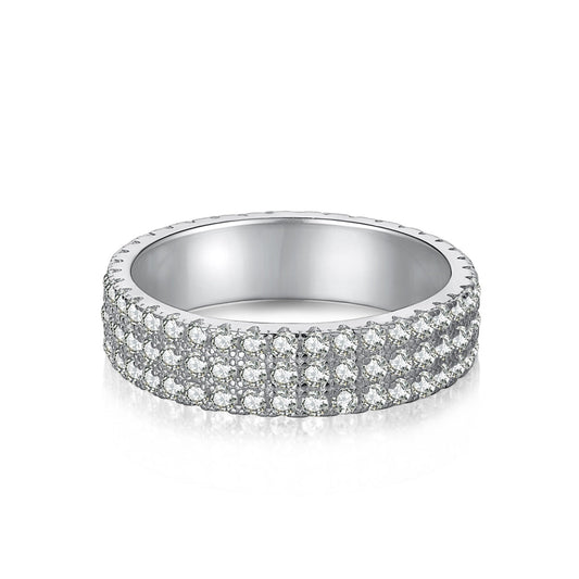 [Tonmkive Jewelry]Dainty Round Cut Tennis Ring