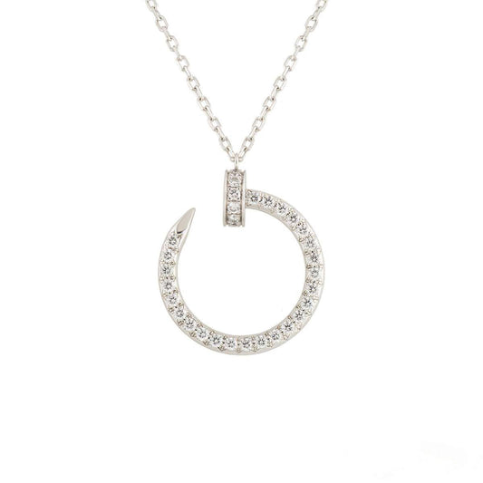 [Liorra]JUSTE NECKLACE SILVER DIAMONDS
