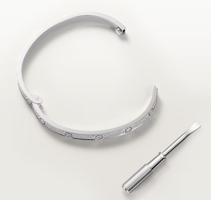 [Liorra]NEW-LOVE-4.8MM-Width Diamond-Studded Bracelet