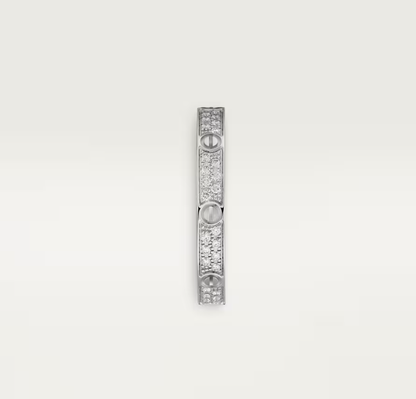 [Liorra]LOVE RING 2.6mm-wide full-diamond ring silver