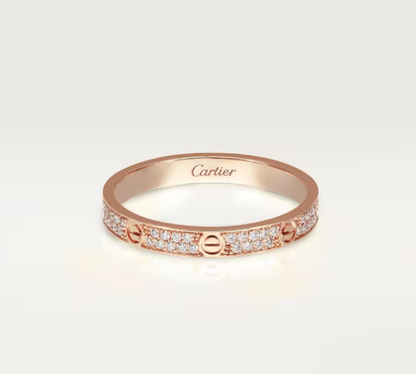 [Liorra]LOVE RING 2.6mm-wide full-diamond ring Liorra Gold