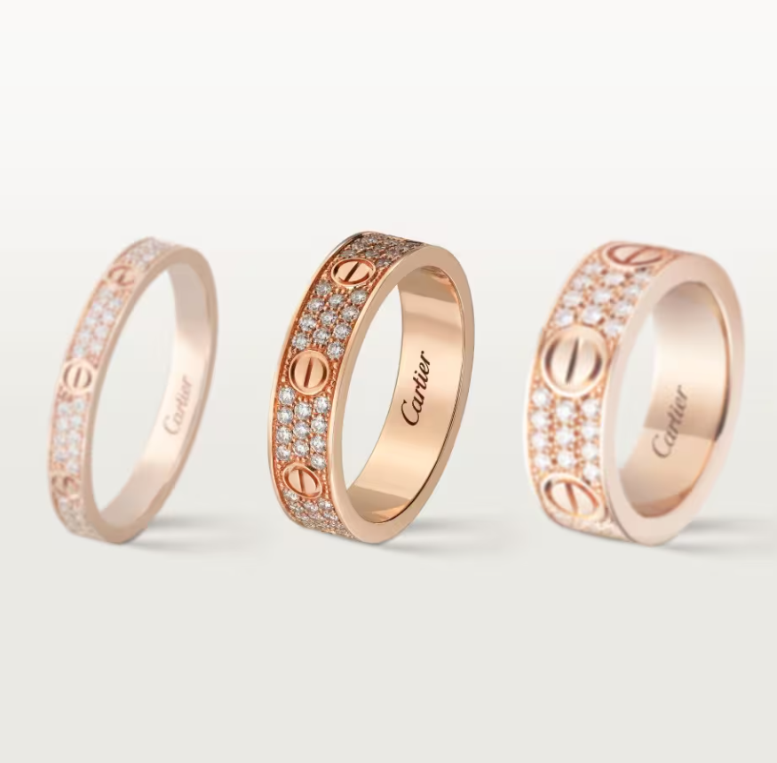 [Liorra]LOVE RING 4mm-wide full-diamond ring Liorra Gold