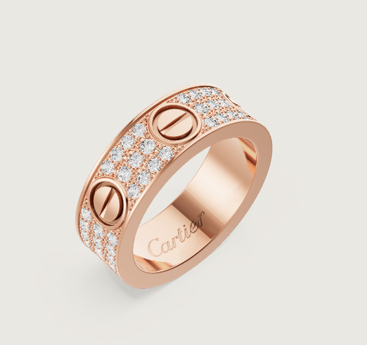 [Liorra]LOVE RING 6.5mm-wide full-diamond ring Liorra Gold