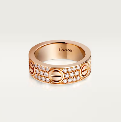 [Liorra]LOVE RING 6.5mm-wide full-diamond ring Liorra Gold