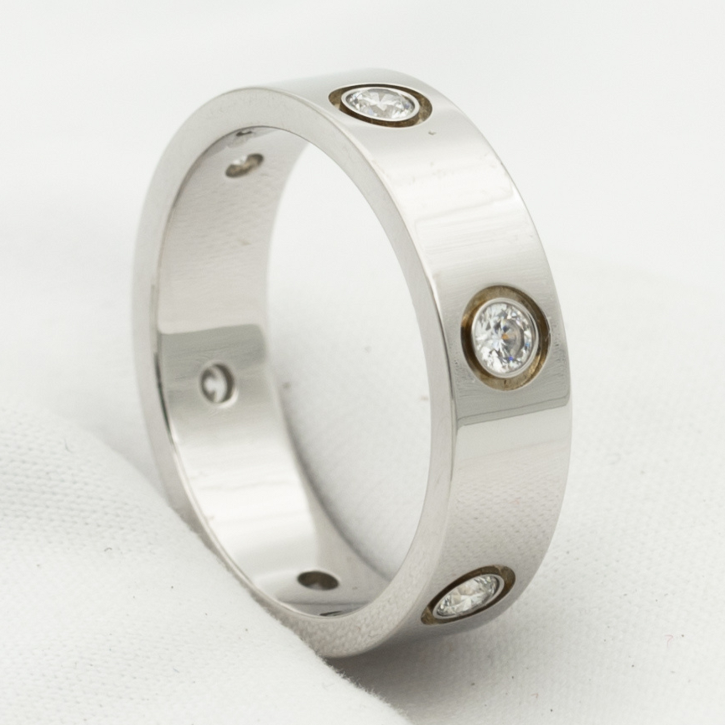 [Liorra]LOVE RING 5.5MM 6 DIAMONDS SILVER