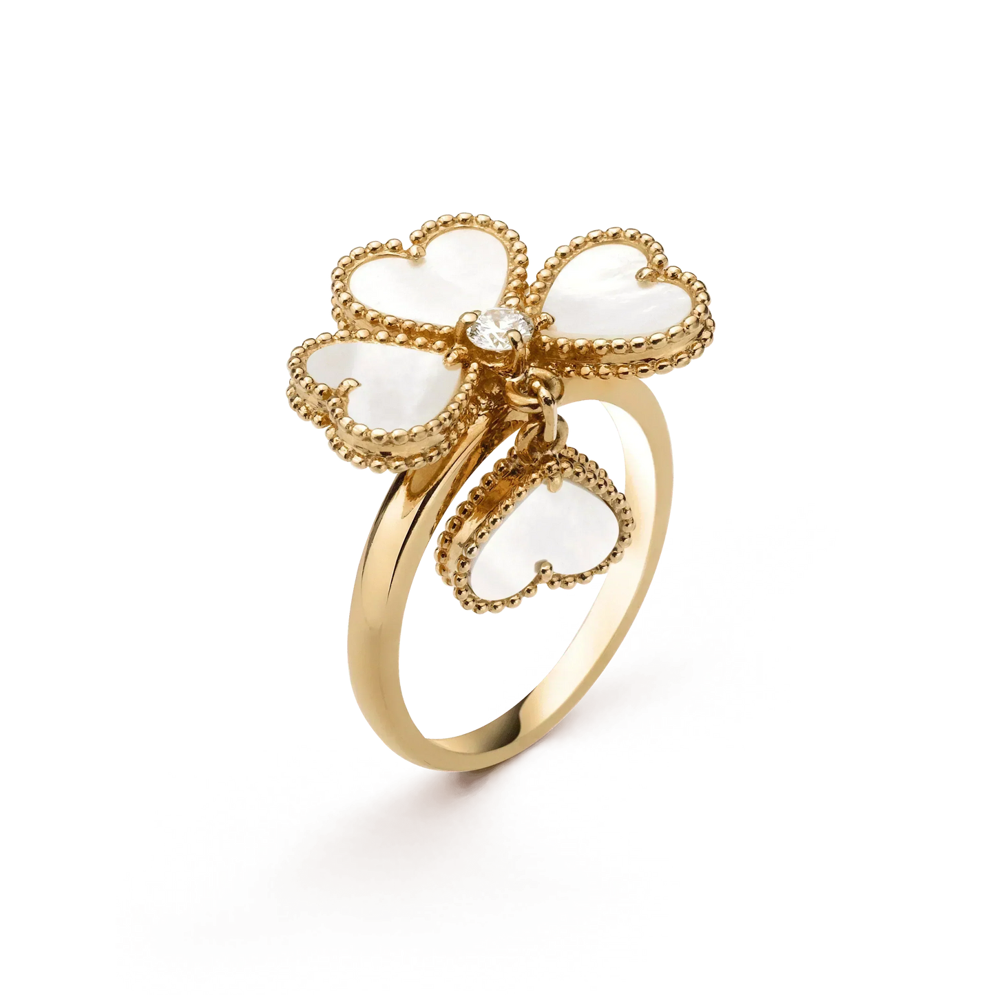 [Liorra]SWEET CLOVER WHITE MOP RING