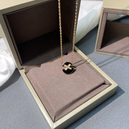 [Liorra]JEUX DE PINK GOLD DIAMOND NECKLACE