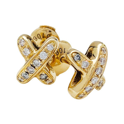[Liorra]JEUX DE GOLD DIAMOND EARRINGS