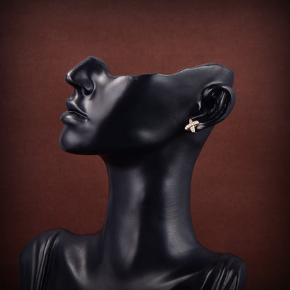 [Liorra]JEUX DE GOLD DIAMOND EARRINGS
