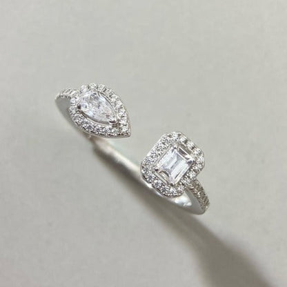 [Liorra]MY TWIN TOI & MOI SILVER DIAMOND RING