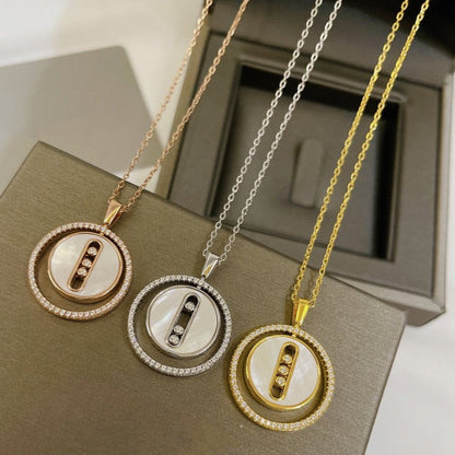 [Liorra]Demo MOVE MM NACRE BLANCHE DIAMOND NECKLACE