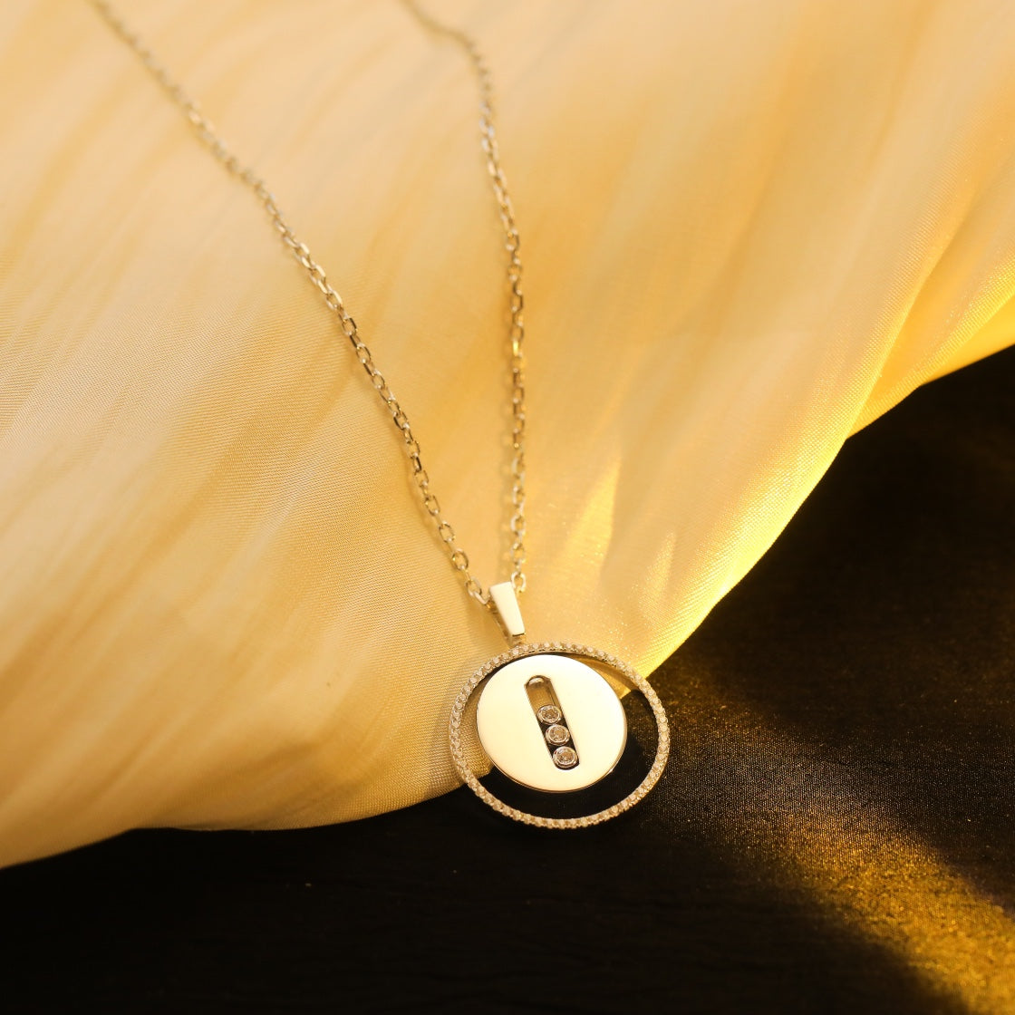 [Liorra]Demo MOVE MM SILVER DIAMOND NECKLACE