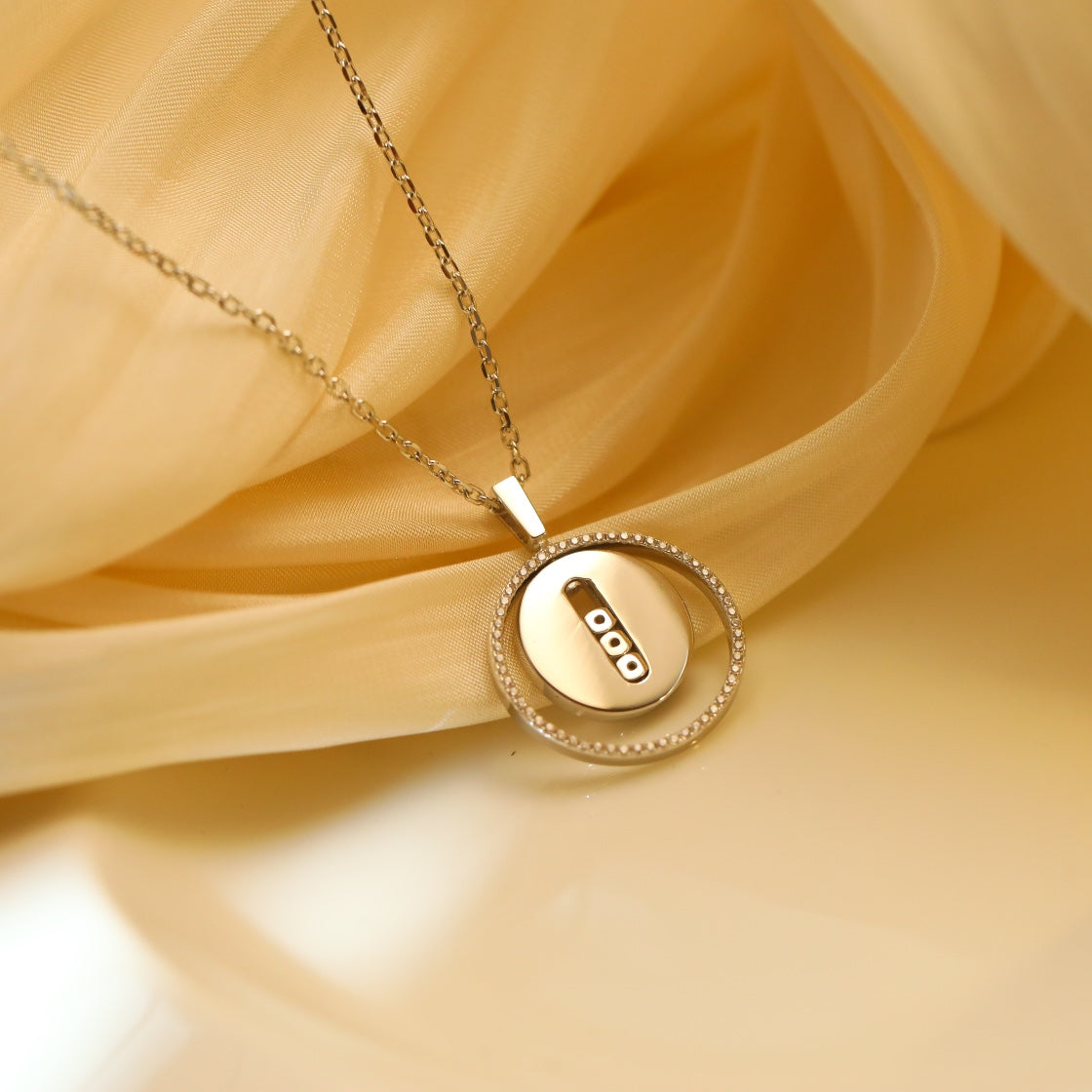 [Liorra]Demo MOVE MM SILVER DIAMOND NECKLACE