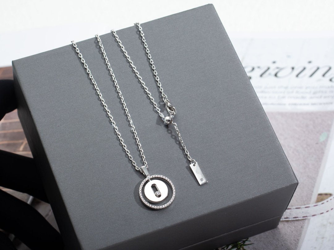 [Liorra]Demo MOVE PM NECKLACE SILVER DIAMOND