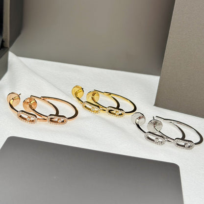 [Liorra]CREOLES MOVE UNO PM DIAMOND EARRINGS