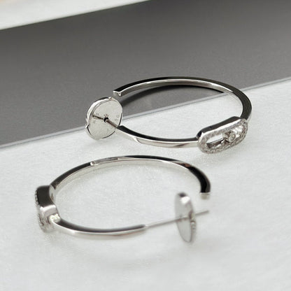 [Liorra]CREOLES MOVE UNO PM DIAMOND EARRINGS