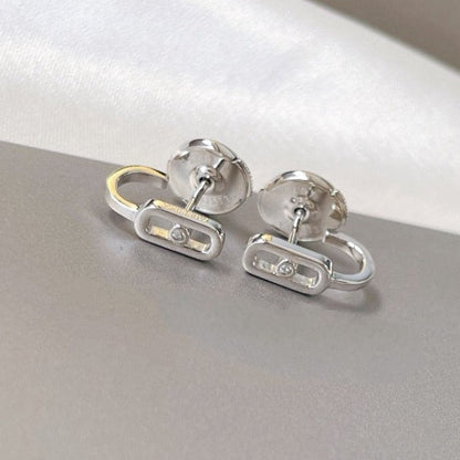 [Liorra]CREOLES MOVE UNO MINI 1 DIAMOND EARRINGS