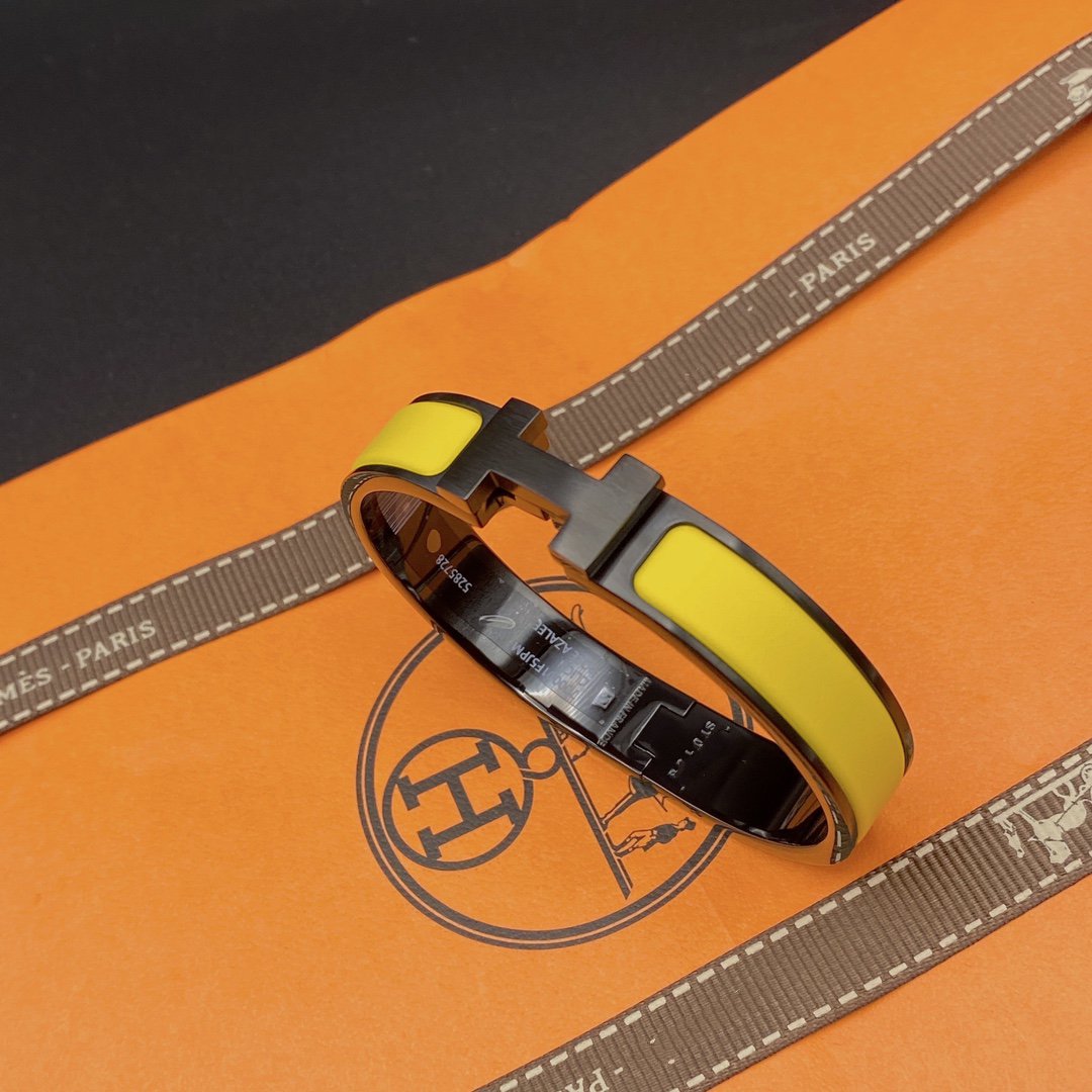 [Liorra]CLIC HM SO BLACK YELLOW BRACELET