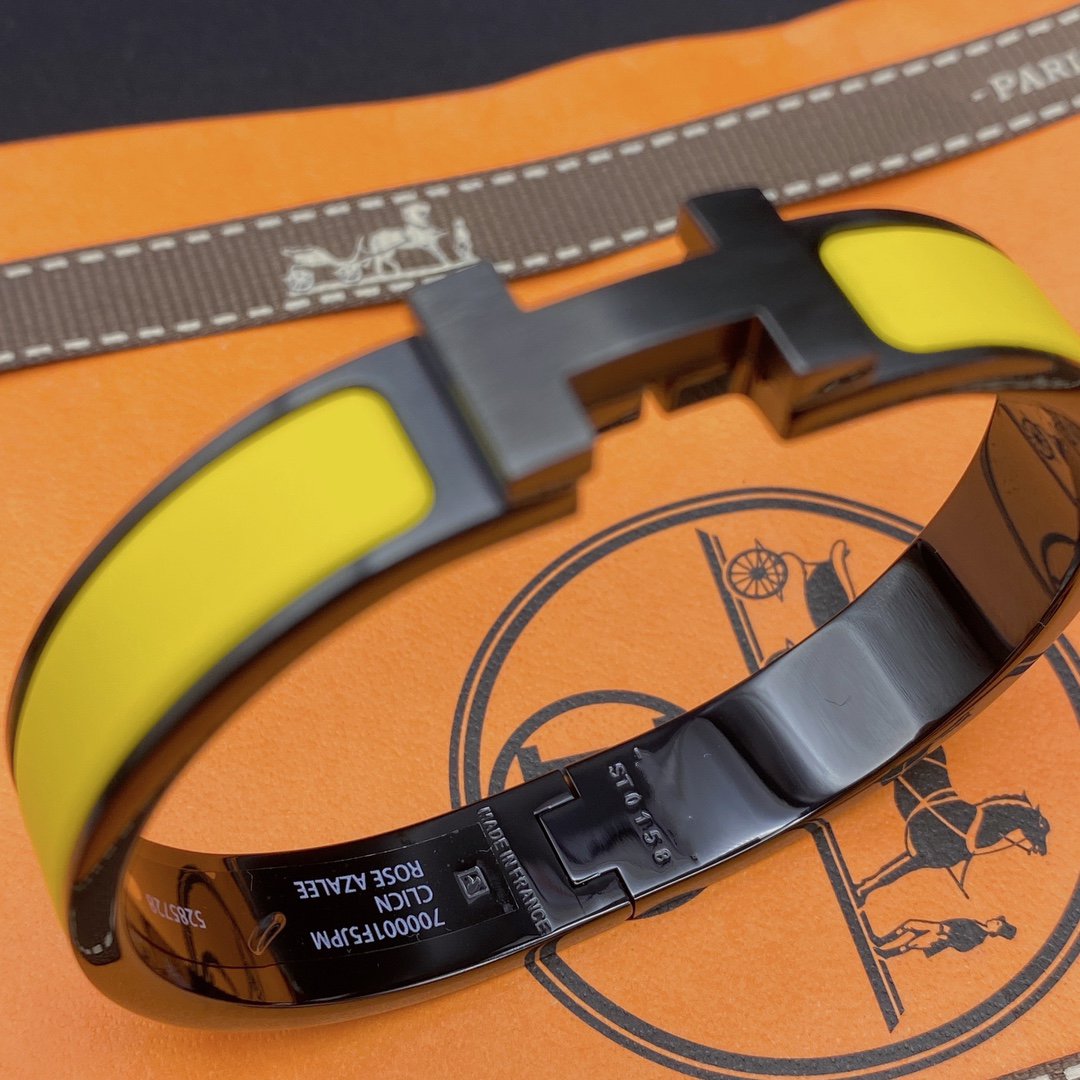 [Liorra]CLIC HM SO BLACK YELLOW BRACELET