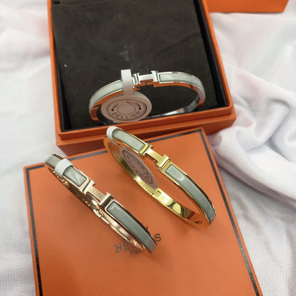 [Liorra]CLASSIC HM CLIC GREEN 8MM ENAMEL BRACELET