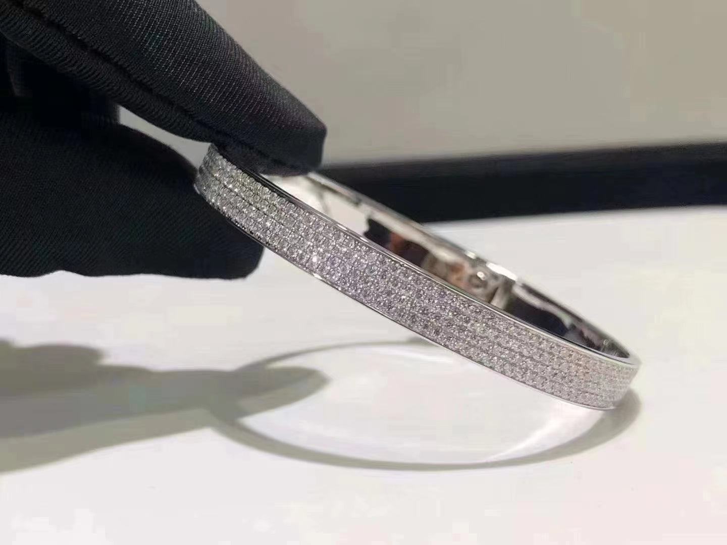 [Liorra]HM KELLY BRACELET IN SILVER AND FULL PAVE DIAMOND