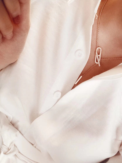 [Liorra]HM FIRE PIG NOSE NECKLACE TRENDY STREET
