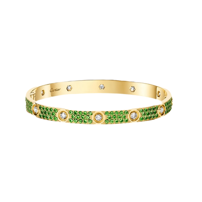 [Liorra]2026 PAVE GEMSTONE LOVE BRACELET 6.1MM 10 DIAMONDS