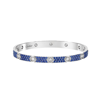[Liorra]2026 PAVE GEMSTONE LOVE BRACELET 6.1MM 10 DIAMONDS