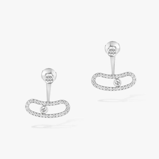 [Liorra]MOVE UNO SILVER DIAMOND EARRINGS