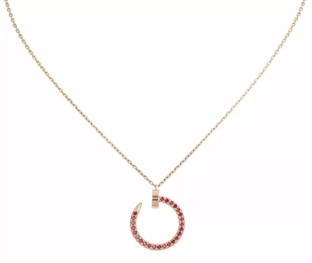 [Liorra]JUSTE NECKLACE GOLD RED DIAMONDS